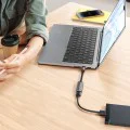 OTG адаптер (CA-2830) - Mcdodo - Type-C към Type-C + USB, 60W, 13см - Тъмносиво