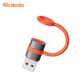 Адаптер (OT-3800) със силиконова каишка - Mcdodo - Type-C към USB 3.0, 5Gbps, алуминиев - Сиво