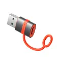 Адаптер (OT-3800) със силиконова каишка - Mcdodo - Type-C към USB 3.0, 5Gbps, алуминиев - Сиво
