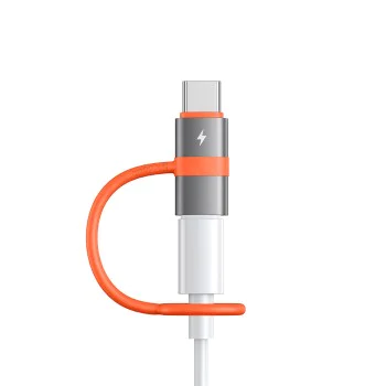 Адаптер (OT-5530) със силиконова каишка - Mcdodo - Lightning към USB-C, 60W - Сиво