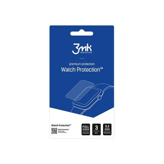 Протектор за Xiaomi Watch S4 - 3mk - FlexibleGlass (3 броя) - Прозрачен