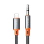 Аудио кабел Castle – Mcdodo (CA-0780) – Lightning → Jack 3.5mm, плетен, 1.2m – Черен