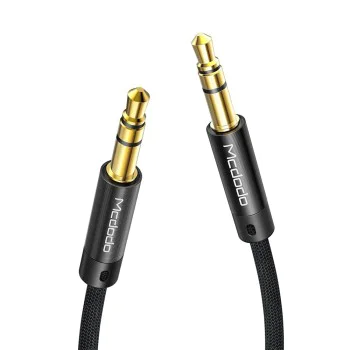 Аудио кабел – Mcdodo (CA-6640) – Jack 3.5mm → Jack 3.5mm, плетен, 1.2m – Черен