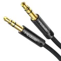 Аудио кабел – Mcdodo (CA-6640) – Jack 3.5mm → Jack 3.5mm, плетен, 1.2m – Черен