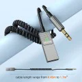 Аудио кабел – Mcdodo (CA-8700) – Type-C → Jack 3.5mm, спирален, плетен, 1.7m – Черен