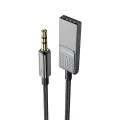 Аудио кабел – Mcdodo (CA-8700) – Type-C → Jack 3.5mm, спирален, плетен, 1.7m – Черен