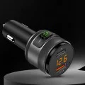 FM трансмитер – Techsuit VoltTune (MFM1) – Dual USB, QC3.0, MP3 плейър, Bluetooth – Черен