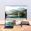 Адаптер – Techsuit DataBoost (A23) – USB-C, LED дисплей, 40Gbps, 8K@60Hz, PD240W – Сив
