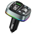 FM трансмитер – Techsuit EchoDrive (MFM3) – Dual PD35W, Bluetooth 5.4, U-Disk музика, Bass режим – Черен