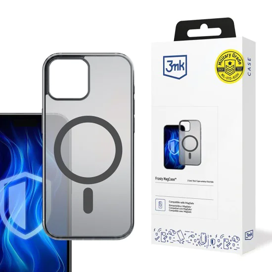 Калъф за iPhone 15 - 3mk - Frosty MagCase - Черен