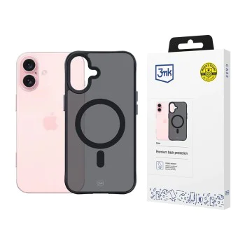 Калъф за iPhone 16 - 3mk - Smoke MagCase - Черен