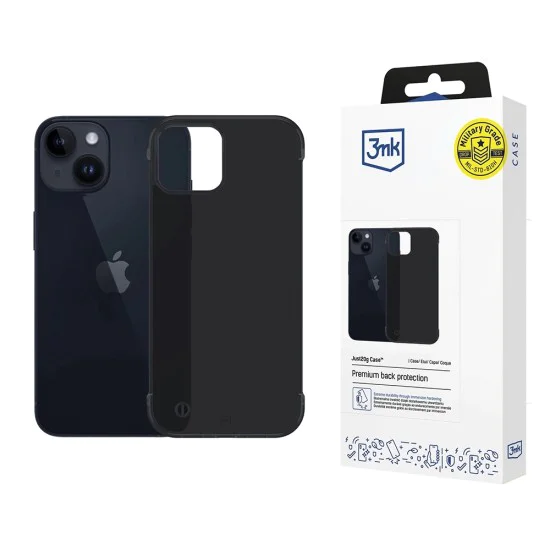 Калъф за iPhone 15 - 3mk - Just20g Matt Case - Матирано Черен