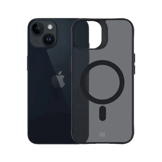 Калъф за iPhone 14 / iPhone 13 - 3mk - Smoke MagCase - Черен