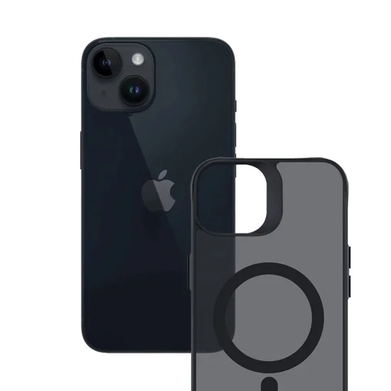 Калъф за iPhone 14 / iPhone 13 - 3mk - Smoke MagCase - Черен