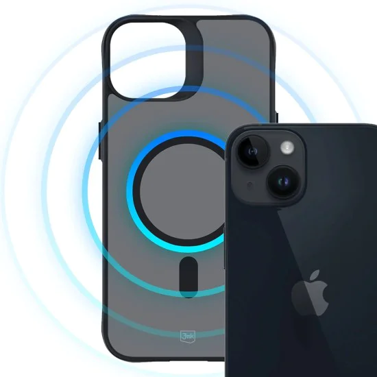 Калъф за iPhone 14 / iPhone 13 - 3mk - Smoke MagCase - Черен