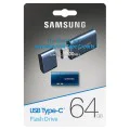 Samsung - Memory Stick (MUF-64DA/APC) - Type-C памет OTG, 64GB, 400MB/s, 5-proof технология, компютър, лаптоп, таблет - Син
