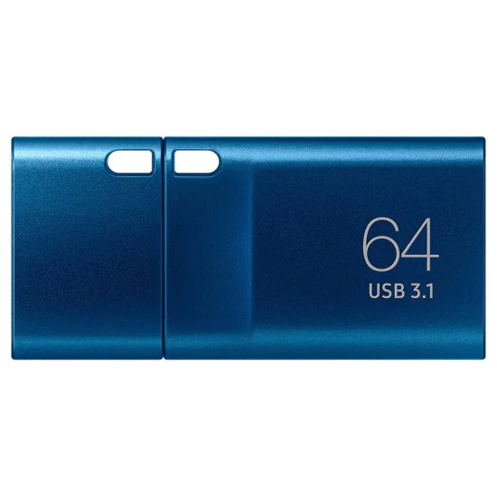 Samsung - Memory Stick (MUF-64DA/APC) - Type-C памет OTG, 64GB, 400MB/s, 5-proof технология, компютър, лаптоп, таблет - Син