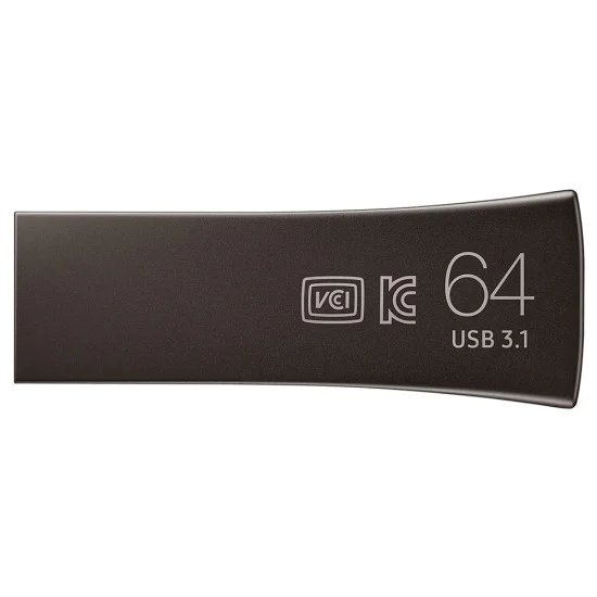 USB памет Samsung BAR Plus – 64GB, USB 3.1, 300MB/s, 5-proof защита – Титаниево сиво