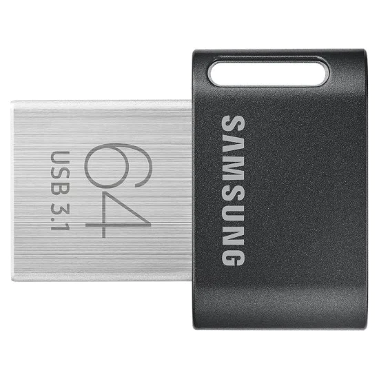 Samsung - Memory Stick FIT Plus (MUF-64AB/APC) - USB 3.1, 64GB, 300MB/s, Plug-in, PC, Notebook, 5-степенна защита - Черен