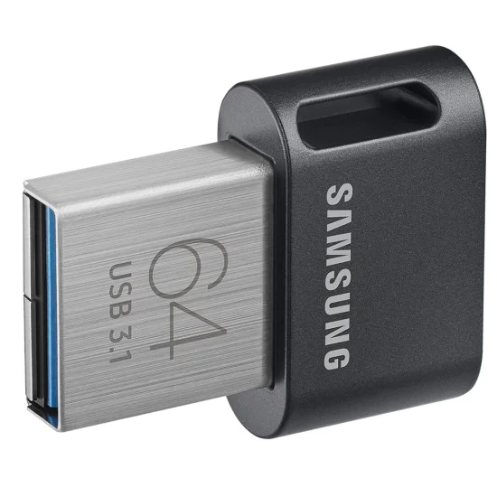 Samsung - Memory Stick FIT Plus (MUF-64AB/APC) - USB 3.1, 64GB, 300MB/s, Plug-in, PC, Notebook, 5-степенна защита - Черен