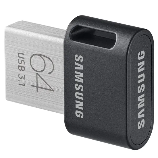 Samsung - Memory Stick FIT Plus (MUF-64AB/APC) - USB 3.1, 64GB, 300MB/s, Plug-in, PC, Notebook, 5-степенна защита - Черен