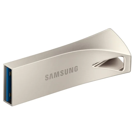 Samsung - Memory Stick BAR Plus (MUF-64BE3/APC) - USB 3.1, 64GB, 300MB/s, PC, Notebook, 5-степенна защита - Champaign Silver