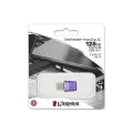 Kingston - Memory Stick DataTraveler microDuo (DTDUO3CG3/128GB) - USB 3.2 gen 1, Type-C, OTG, 128GB, 200MB/s - Сив Лилав