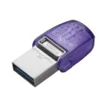Kingston - Memory Stick DataTraveler microDuo (DTDUO3CG3/128GB) - USB 3.2 gen 1, Type-C, OTG, 128GB, 200MB/s - Сив Лилав