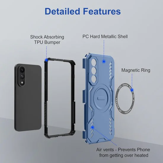 Калъф за OnePlus Nord 5 - Techsuit - ArmorMag Case - Син