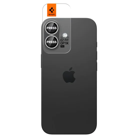 Протектор – Камера (2 бр.) – iPhone 17 / 16 Plus / 16 – Spigen Optik.tR EZ Fit Pro – Сребрист