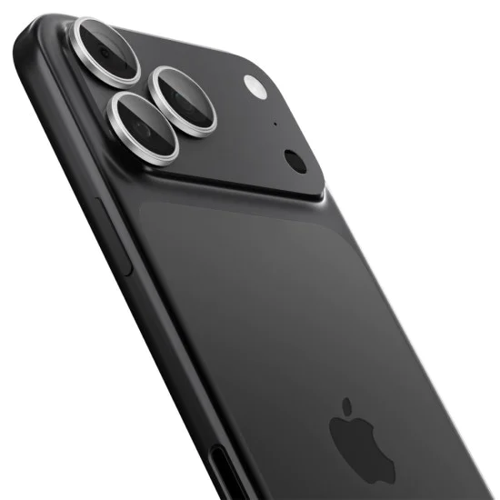 Протектор – Камера (2 бр.) – iPhone 17 Pro / Pro Max / 16 Pro / Pro Max / 15 Pro / Pro Max / 14 Pro / Pro Max – Spigen Optik.tR EZ Fit Pro – Сребрист