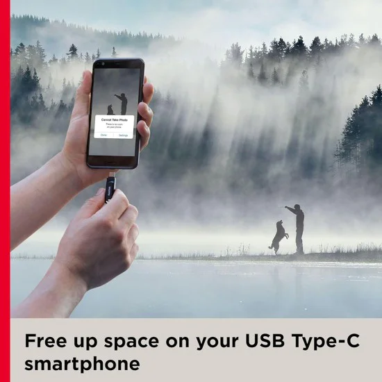 USB памет SanDisk Ultra Dual Drive Go – USB / Type-C, 256GB, 400MB/s – Черен