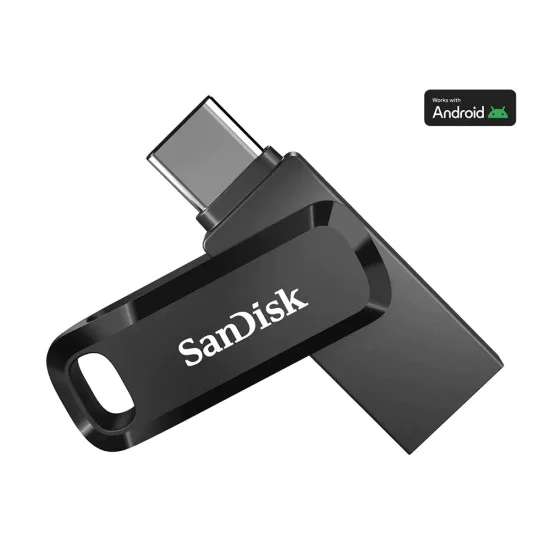 USB памет SanDisk Ultra Dual Drive Go – USB / Type-C, 256GB, 400MB/s – Черен