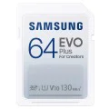 Карта памет Samsung EVO Plus – SDXC 64GB, Class 10, UHS-I, U1, V10, A1, 180MB/s – Бял