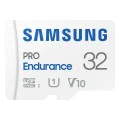 Samsung - Карта памет PRO Endurance (MB-MJ32KA/EU) - MicroSDXC, 32GB, адаптер, UHS-I, клас 10, за камера за видеонаблюдение - Бял