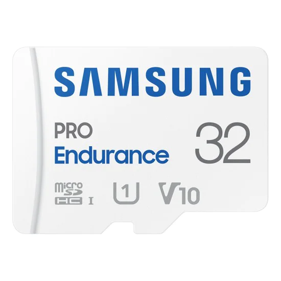Samsung - Карта памет PRO Endurance (MB-MJ32KA/EU) - MicroSDXC, 32GB, адаптер, UHS-I, клас 10, за камера за видеонаблюдение - Бял