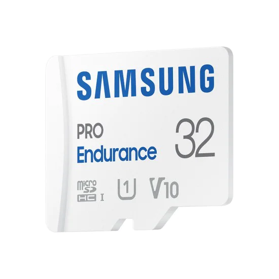 Samsung - Карта памет PRO Endurance (MB-MJ32KA/EU) - MicroSDXC, 32GB, адаптер, UHS-I, клас 10, за камера за видеонаблюдение - Бял