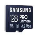 Samsung - Memory Card PRO Ultimate (MB-MY128SA/WW) - MicroSDXC, Адаптер, 128GB, UHS-I, U3, V30, A2, 200MB/s - Син/Бял