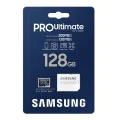 Samsung - Memory Card PRO Ultimate (MB-MY128SA/WW) - MicroSDXC, Адаптер, 128GB, UHS-I, U3, V30, A2, 200MB/s - Син/Бял