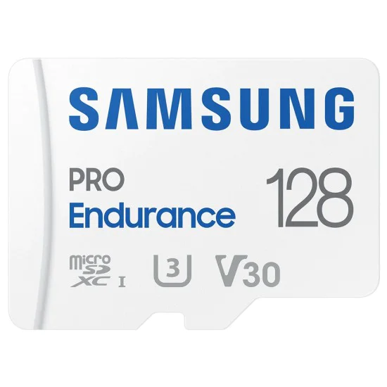 Samsung - Карта памет PRO Endurance (MB-MJ128KA/EU) - MicroSDXC, Адаптер, 128GB, UHS-I, U3, V30, Клас 10, 100MB/s - Бял