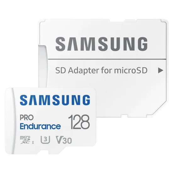 Samsung - Карта памет PRO Endurance (MB-MJ128KA/EU) - MicroSDXC, Адаптер, 128GB, UHS-I, U3, V30, Клас 10, 100MB/s - Бял