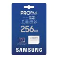 Samsung - Карта памет PRO Plus (MB-MD256SA/EU) - MicroSDXC, Адаптер, 256GB, UHS-I, U3, Клас 10, V30, A2, 180 MB/s - Бял