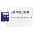 Samsung - Карта памет PRO Plus (MB-MD256SA/EU) - MicroSDXC, Адаптер, 256GB, UHS-I, U3, Клас 10, V30, A2, 180 MB/s - Бял