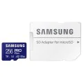 Samsung - Карта памет PRO Plus (MB-MD256SA/EU) - MicroSDXC, Адаптер, 256GB, UHS-I, U3, Клас 10, V30, A2, 180 MB/s - Бял