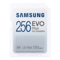 Карта памет Samsung EVO Plus – SDXC 256GB, UHS-I, U3, V30, A2, 130MB/s – Бял