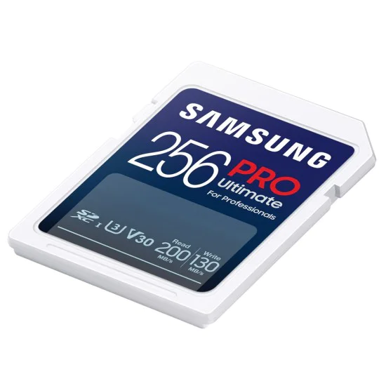 Карта памет Samsung PRO Ultimate – SDXC 256GB, UHS-I, U3, V30, A2, 200MB/s – Син