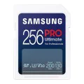 Карта памет Samsung PRO Ultimate – SDXC 256GB, UHS-I, U3, V30, A2, 200MB/s – Син
