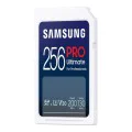 Карта памет Samsung PRO Ultimate – SDXC 256GB, UHS-I, U3, V30, A2, 200MB/s – Син