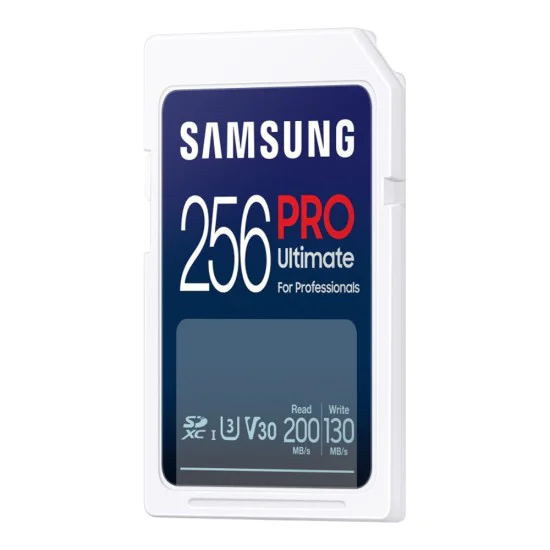 Карта памет Samsung PRO Ultimate – SDXC 256GB, UHS-I, U3, V30, A2, 200MB/s – Син