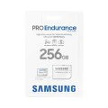 Карта памет Samsung PRO Endurance – microSDXC 256GB + Адаптер, UHS-I, U3, V30, Class 10, 100MB/s – Бял